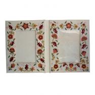 Embroidered Picture Frame (Double) - Pomegranates FEL-2