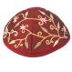 Embroidered Kippah - Flowers Magenta YME-3M