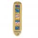 Small Brass and Wood Mezuzah - Flowers MMM-2